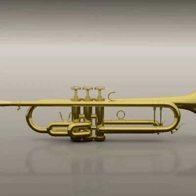 Mô hình kèn Trumpet 3D chi tiết - Đồ trang trí nghệ thuật độc đáo