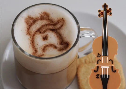 Khuôn tạo hình cà phê hình chú mèo dễ thương (KATZE coffee stencil) - Image 2