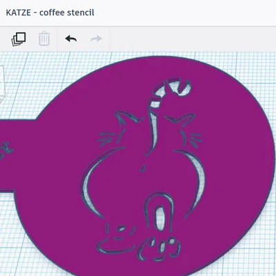 Khuôn tạo hình cà phê hình chú mèo dễ thương (KATZE coffee stencil)