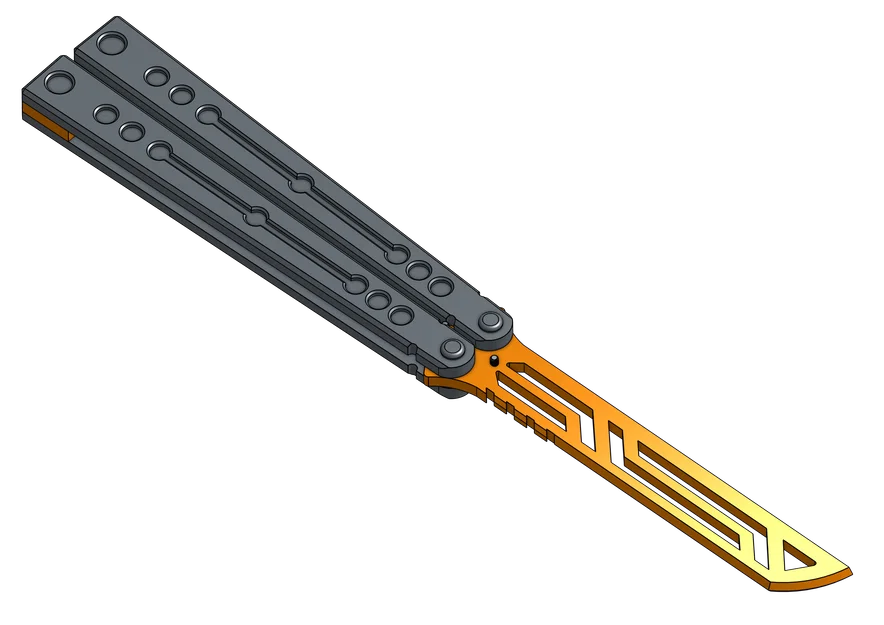 Bản Replica Winter Nautilus Balisong - Image 2