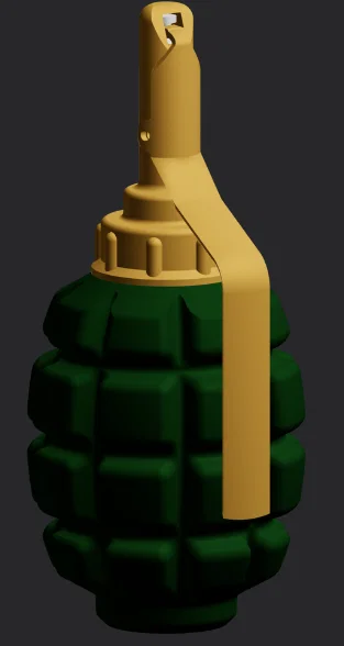 Mô hình quả lựu đạn Granate F1: File in 3D đẹp và dễ thực hiện - Image 2