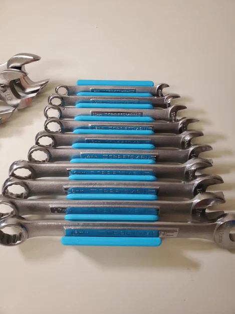 Gridfinity - Khay sắp xếp cờ lê 10 món (REMIXED) - Image 2