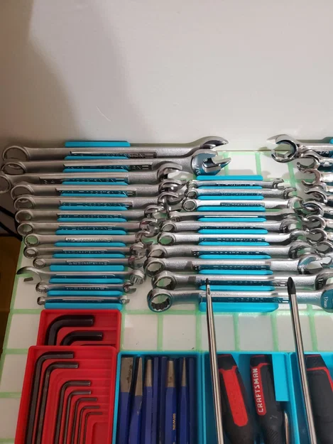 Gridfinity - Khay sắp xếp cờ lê 10 món (REMIXED) - Image 3