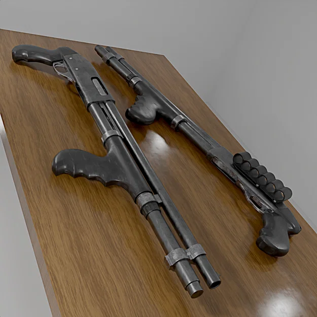 Mô hình 3D Remington 870 Shotgun chi tiết cho in ấn và thiết kế - Image 1