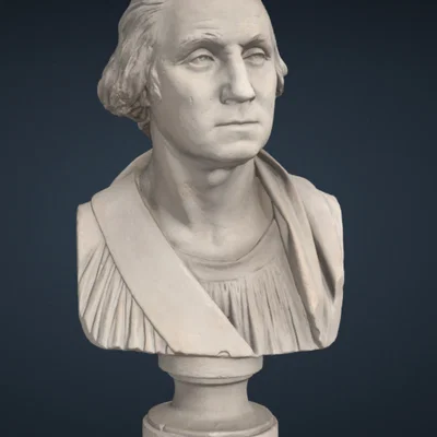 Mô hình 3D tượng bán thân George Washington (Smithsonian Archive)