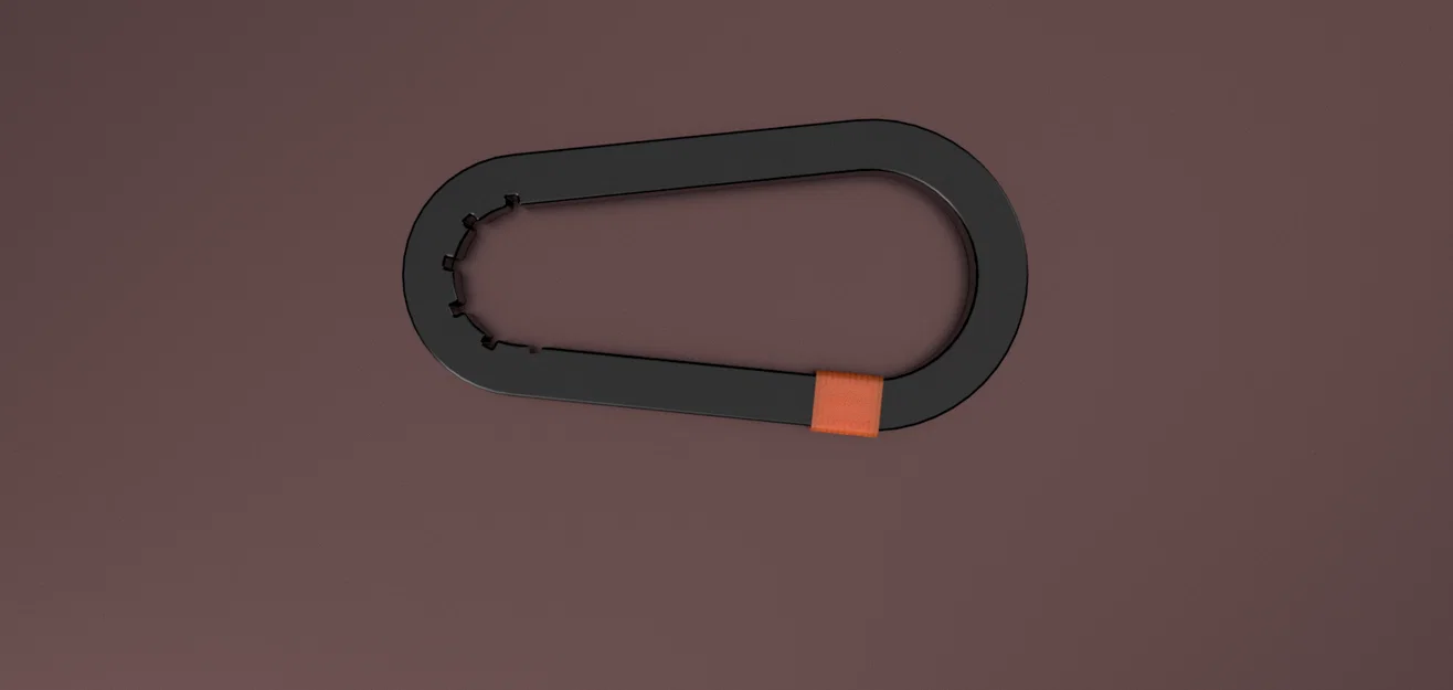 Mẫu móc khóa carabiner 2 phần in 3D tiện dụng - Image 1