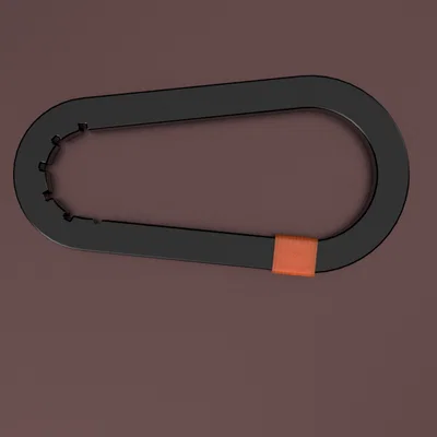 Mẫu móc khóa carabiner 2 phần in 3D tiện dụng