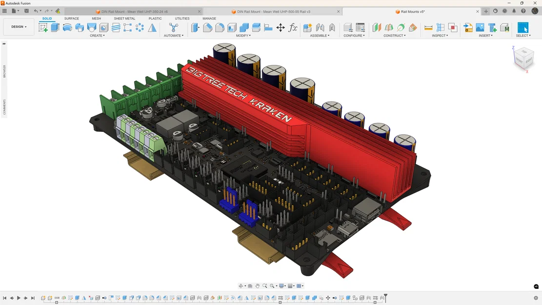 BigTreeTech KRAKEN DIN Rail Mount - Image 1