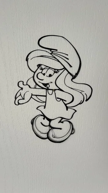 Mẫu tranh treo tường Smurfette 3D trang trí nhà cửa cực đẹp - Image 1