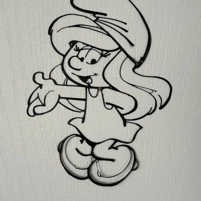 Mẫu tranh treo tường Smurfette 3D trang trí nhà cửa cực đẹp