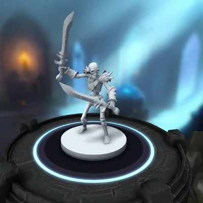 Mô hình Skeleton Warrior 3D cho trò chơi nhập vai D&D