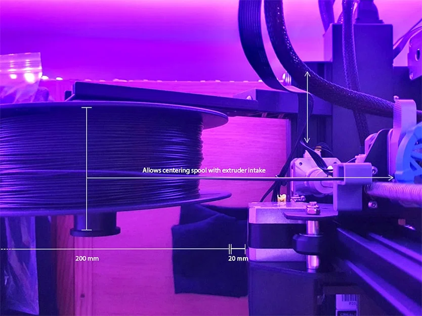 Giá treo spool bên hông cho Ender 3 V2 (Ender 3 V2 Side Spool Holder) - Image 3