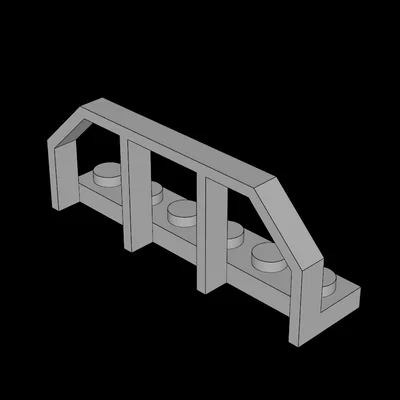 Mô hình Lego 1x6 kèm đầu toa tàu (Train Wagon End) in 3D