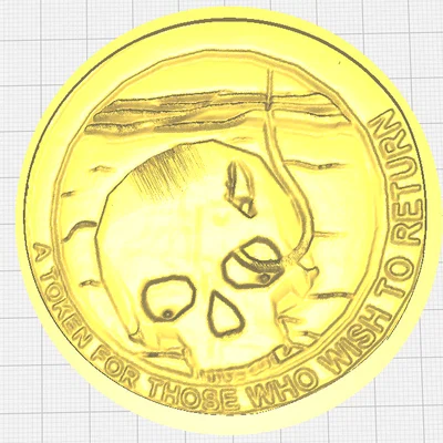 Mô hình đồng xu Ferryman’s Quarter từ game Pressure trên Roblox