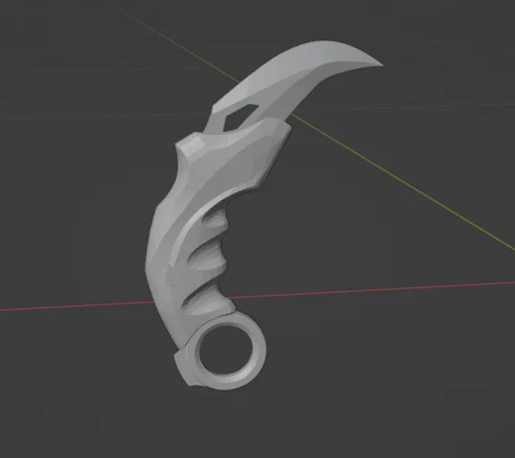 Mô hình dao Karambit Champions Valorant in 3D siêu đẹp - Image 2