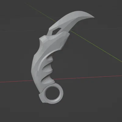 Mô hình dao Karambit Champions Valorant in 3D siêu đẹp