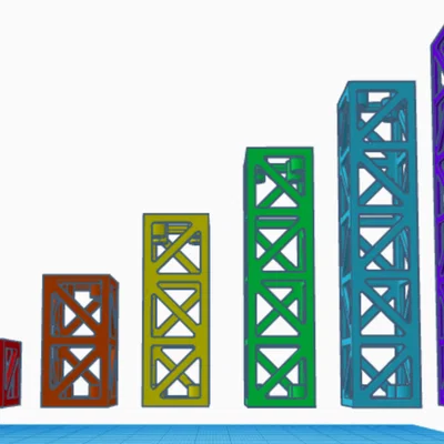 Bộ mô hình khung giàn Truss 6 chi tiết in 3D