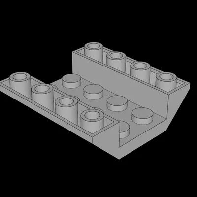 Mẫu gạch dốc 4x4 ngược tương thích Lego in 3D chất lượng cao