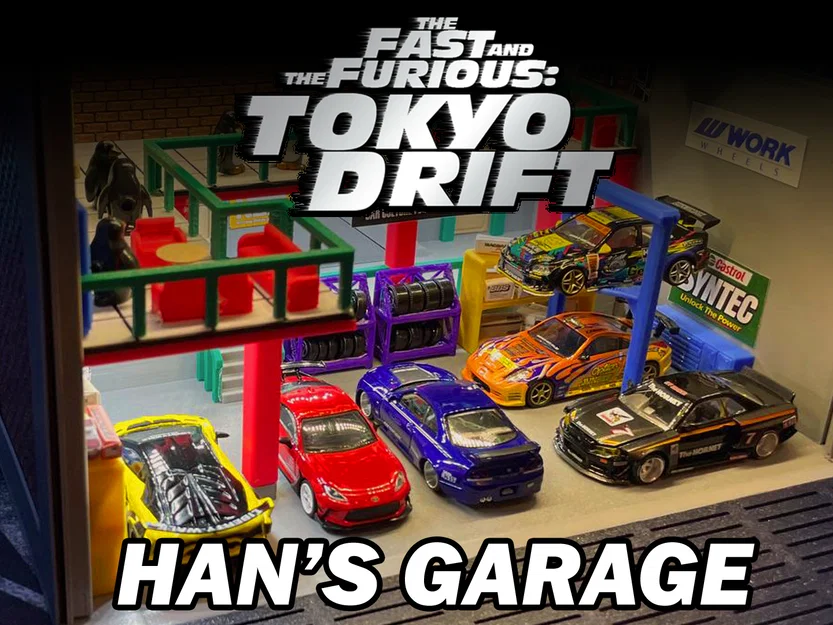 Gara Han – Fast & Furious Tokyo Drift (Cho xe Hot Wheels & tỉ lệ 1/64) - Image 1