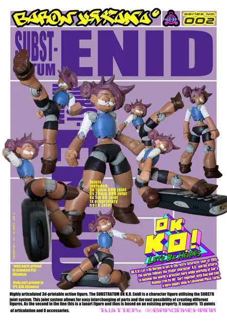 Substratum OK K.O.! Enid Posable Action Figure SUBSTR 002 - Image 1