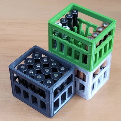 Thùng nhựa mini xếp chồng 3D đựng pin AA và AAA tiện lợi