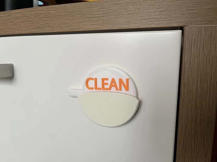 Biển báo trạng thái máy rửa bát Clean/Dirty in 3D - Image 1