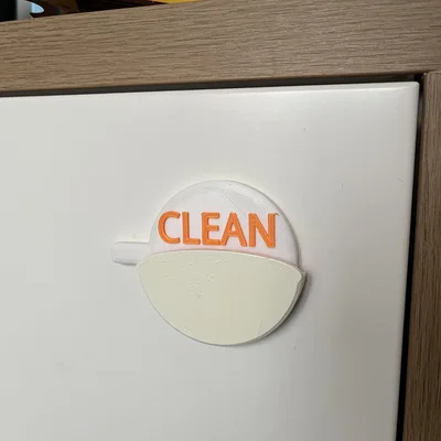 Biển báo trạng thái máy rửa bát Clean/Dirty in 3D