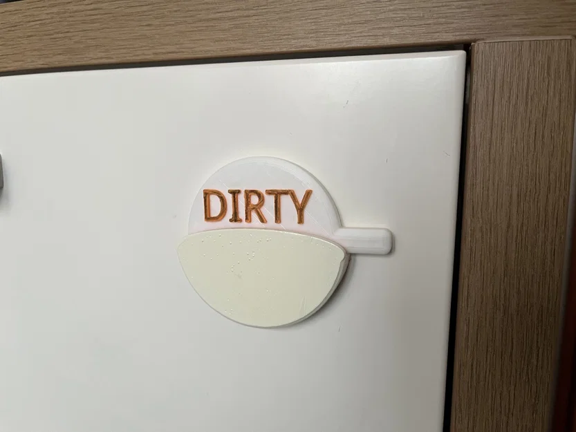 Biển báo trạng thái máy rửa bát Clean/Dirty in 3D - Image 2