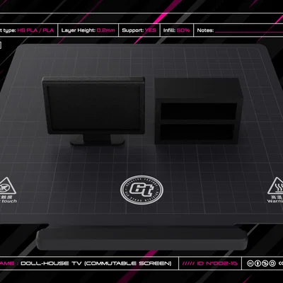 TV Nhà Búp Bê (màn hình thay đổi được kèm template)