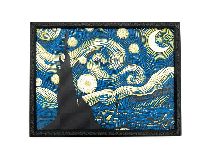 Tranh Treo Tường Đêm Đầy Sao (Starry Night Wall Art) - Image 3