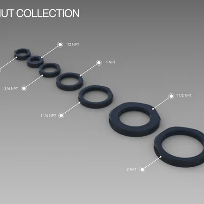 Bộ sưu tập đai ốc ren NPT (NPT Nut Collection)