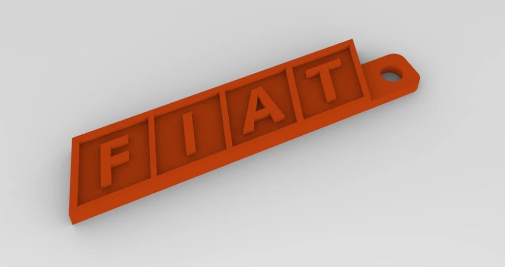 Móc khóa logo FIAT in 3D cực chất cho fan xe hơi - Image 1
