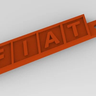 Móc khóa logo FIAT in 3D cực chất cho fan xe hơi