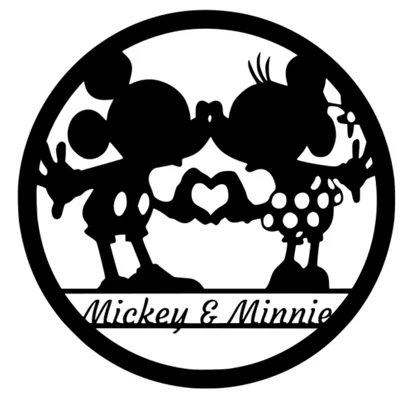 Mô hình trang trí treo tường Mickey và Minnie 3D độc đáo