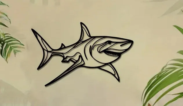 Mô hình cá mập treo tường Shark Wall Art - Tự tay in 3D trang trí nhà - Image 1