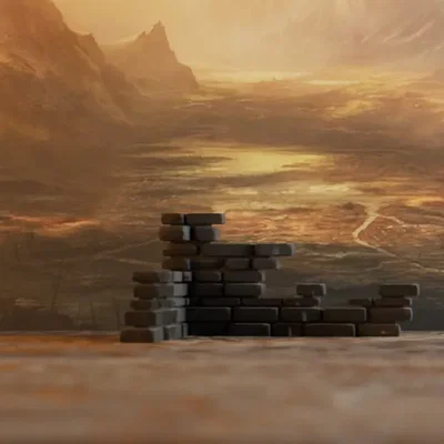 Góc tường đổ nát #1 - địa hình wargaming