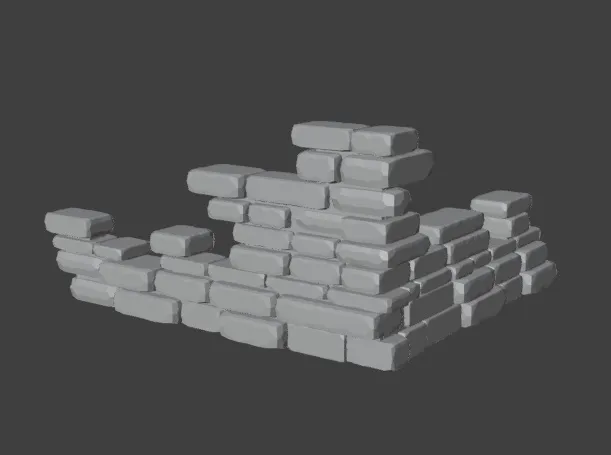 Góc tường đổ nát #1 - địa hình wargaming - Image 3