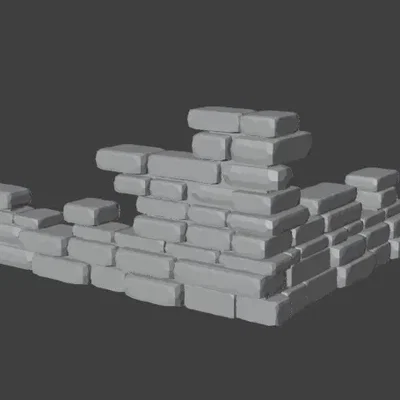 Góc tường đổ nát #1 - địa hình wargaming