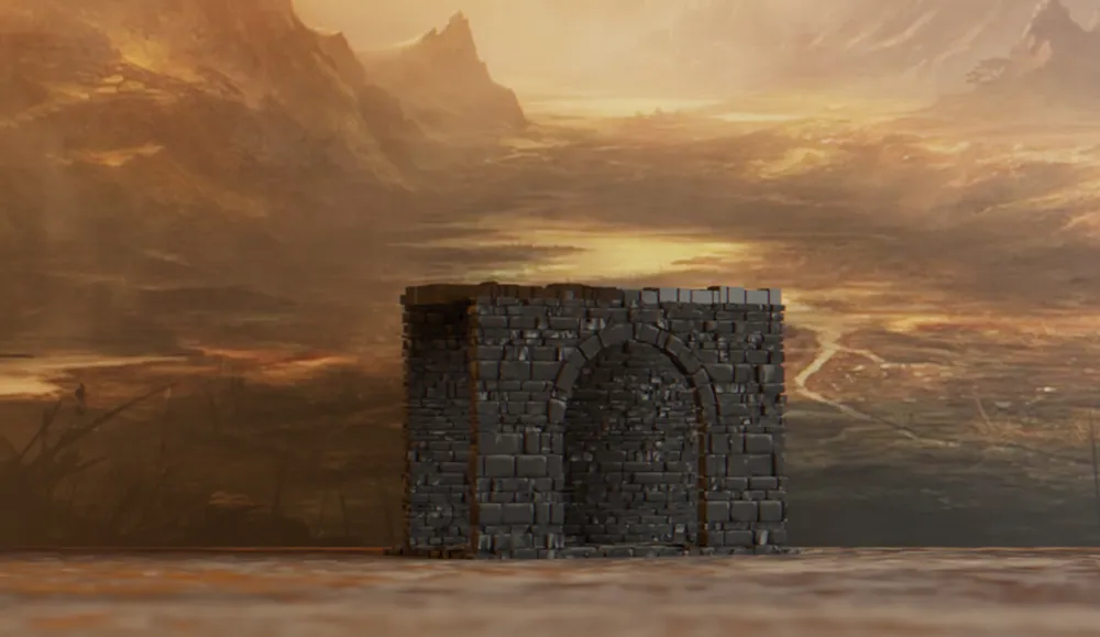 Phân đoạn tường đá #1 (Stone wall section #1) - Image 3