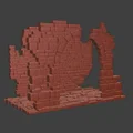 Phân đoạn tường đá đổ nát #1 (Ruined Stone wall section #1) - Thumbnail 1