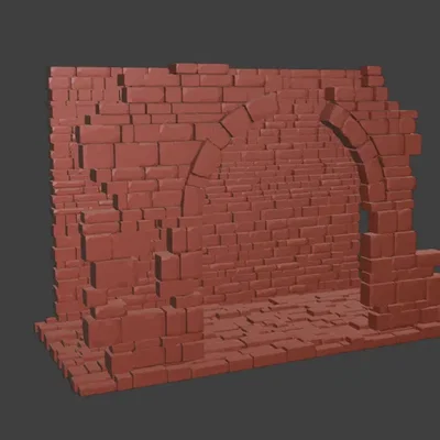 Mảng tường đá đổ nát #2 (Ruined Stone wall section #2)