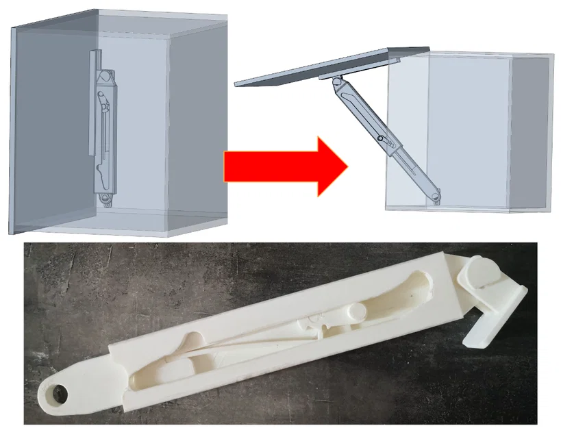 Cơ cấu chốt tự động mở nắp (heavy duty) - in 3D - Image 1