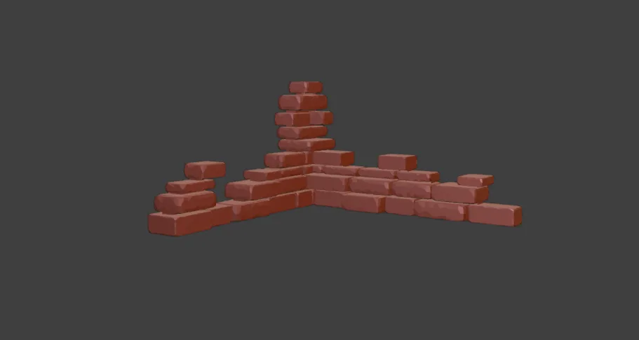 Góc tường đổ nát #2 – địa hình wargaming (Ruined corner wall #2) - Image 2