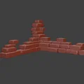 Góc tường đổ nát #2 – địa hình wargaming (Ruined corner wall #2) - Thumbnail 2