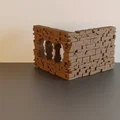Tường góc đổ nát #5 nhiều cửa sổ – địa hình wargaming - Thumbnail 1