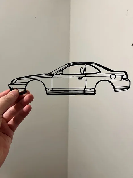 Mô hình siluet Honda Prelude thế hệ 5 - Trang trí độc đáo cho tín đồ xe - Image 1