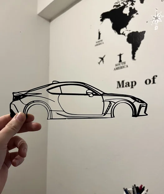 Mô hình trang trí siluet xe Toyota GR86 in 3D cực đẹp - Image 1