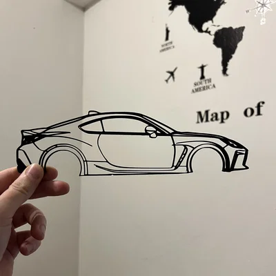 Mô hình trang trí siluet xe Toyota GR86 in 3D cực đẹp
