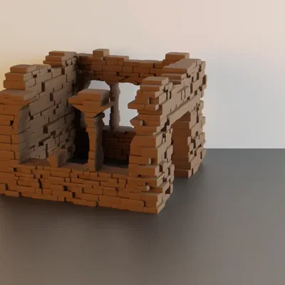 Nhà đổ nát #2 - địa hình wargaming