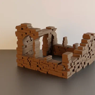 Nhà đổ nát #3 - địa hình wargaming